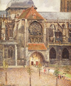 ディエップのサンジャック教会のポータル。ディエップのサンジャック教会のポータル、1901 作： Camille Jacob Pissarro