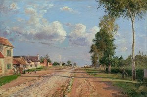 ルートベルサイユ、ロックンクール。 1871 作： Camille Jacob Pissarro