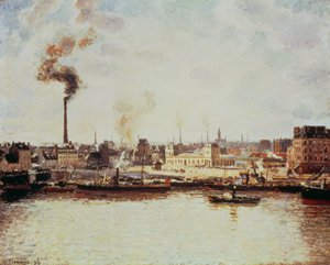 ルーアンのサンセヴェールキー、1896年 作： Camille Jacob Pissarro