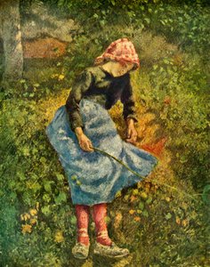 座っている農民の女、1881年、1939年。 作： Camille Jacob Pissarro