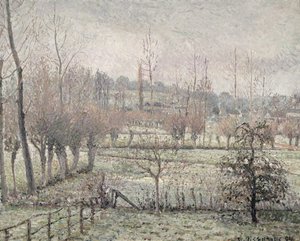 エラニーでの雪の影響、1894 作： Camille Jacob Pissarro