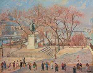 ヘンリー4世の像、朝、太陽。スタチューd "アンリ4世、マタン、ソレイユ、1902 作： Camille Jacob Pissarro