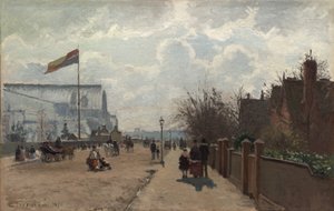 クリスタルパレス、1871 作： Camille Jacob Pissarro