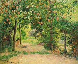 1894年春のエラニーの庭園 作： Camille Jacob Pissarro