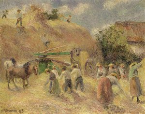 収穫、1883 作： Camille Jacob Pissarro
