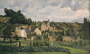 ポントワーズのエルミタージュ美術館、1867年 作： Camille Jacob Pissarro