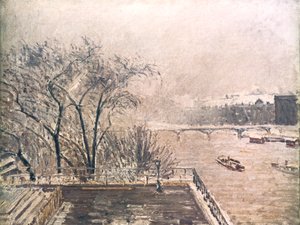 雪の下のルーブル、1902 作： Camille Jacob Pissarro