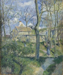 レポイユーへの道、ポントワーズ、1881 作： Camille Jacob Pissarro