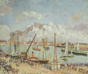 ルアーブルの港、午後、太陽、1903 作： Camille Jacob Pissarro