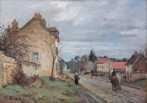 ルーベシエンヌへの道。 1872年ルーベシエンヌへの道 作： Camille Jacob Pissarro