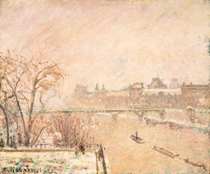 ポンヌフのセーヌ川 作： Camille Jacob Pissarro