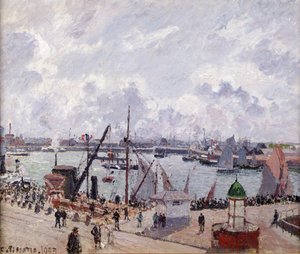 ルアーブルの外港、ケドサウサンプトン、1903年に港を離れるオンフルールボート