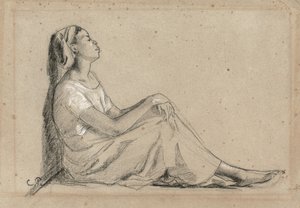 Jovem negra sentada, 1855-7 作： Camille Jacob Pissarro