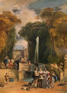 フランスの城の庭園、1832年、1938年 作： Camille Joseph Etienne Roqueplan