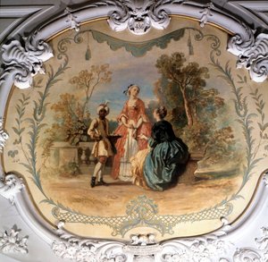 シャンティの公園での試食会 カミーユ・ロックプラン（1803-1855）の絵画 19世紀 日0,97 x 1,14 m シャンティ、ミュージアム・コンド