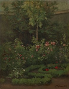 バラ園 作： Camille Pissarro
