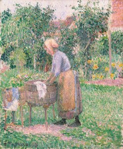 1893年、エラニーの洗濯婦。 作： Camille Jacob Pissarro