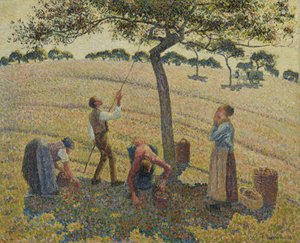 アップルハーベスト 作： Camille Jacob Pissarro