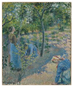 りんご狩り 作： Camille Jacob Pissarro