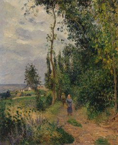 コート・デ・グルーエット、ポントワーズ近郊、1878年頃（キャンバスに油彩） 作： Camille Jacob Pissarro