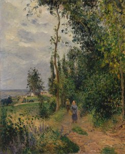 ポントワーズ近郊のコートデグルエット、おそらく1878年。 作： Camille Jacob Pissarro