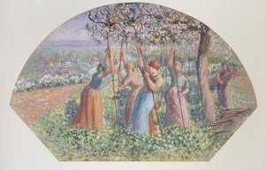 扇風機のデザイン。ピー・ステーカーズ（1890年 作： Camille Pissarro