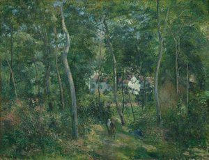 エルミタージュ近くの森の端、ポントワーズ 作： Camille Pissarro