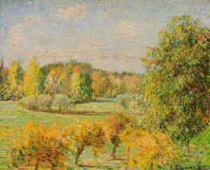 秋の効果、クルミの木、Eragny 作： Camille Pissarro