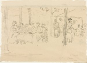 ポントワーズのパーティー 作： Camille Pissarro