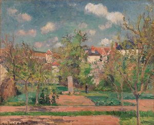 陽光あふれる庭 作： Camille Pissarro