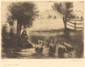 グースガール 作： Camille Pissarro