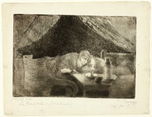 祖母芸術家の母 作： Camille Pissarro