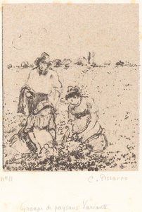 農民のグループ 農民のグループ、c。 1899年。 作： Camille Pissarro