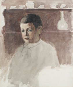 ルシアン・ピサロの半身像 1863-1944、c1875 作： Camille Pissarro