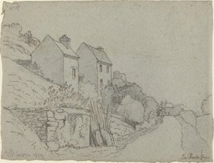 道路沿いの家 作： Camille Pissarro