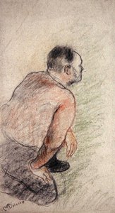 ジュリアン・タンギー（紙にチョーク 作： Camille Pissarro