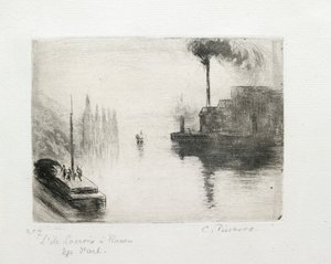 ラクロワ島、ルーアン、1883 作： Camille Pissarro