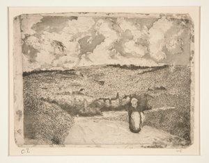 La Femme sur la route (The Woman on the Road) 作： Camille Pissarro