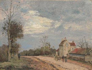 ムッシュ・ミュジーの家、ルート・ド・マルリー、ルーブシエンヌ、c。 1872年（キャンバスに油彩） 作： Camille Pissarro