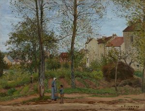 ルーヴシエンヌの風景（秋） 作： Camille Pissarro