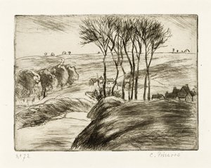 オズニーの風景 作： Camille Jacob Pissarro
