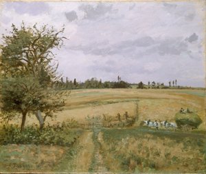 ポントワーズの風景、1872年 作： Camille Pissarro