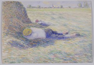 正午の休息 作： Camille Jacob Pissarro