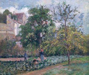 ポントワーズのモービソンの果樹園 作： Camille Jacob Pissarro