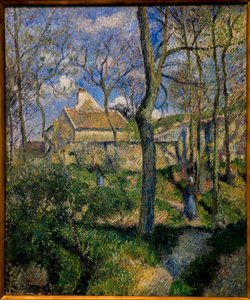 レ・プイユ、ポントワーズへの道。 1881年（キャンバスに油彩） 作： Camille Pissarro