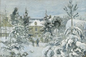 モンフーコーのピエットの家、1874年 作： Camille Jacob Pissarro