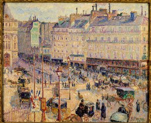 1893年、パリのアーブル広場 作： Camille Pissarro