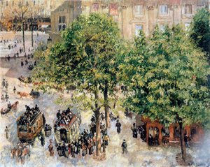 プレイスデュテアトルフランセ、春、1898年 作： Camille Jacob Pissarro