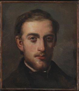 画家フリッツ・メルバイの肖像 (1826-69) 作： Camille Pissarro