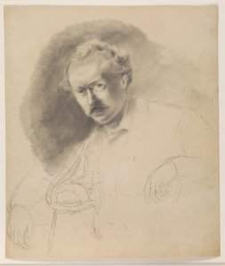 画家フリッツ・メルビー（1826-1869）の肖像 作： Camille Pissarro